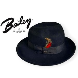 Bailey of Hollywood black crushable lite wool felt classic fedora Size XL